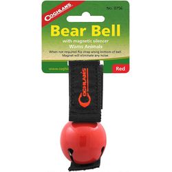 Coghlans Coghlan's Bear Bell w/ Magneettinen äänenvaimennin & kantohihna, Patikointi ja retkeily turvallisuus Punainen One Size