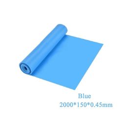 2000 mm X 150 mm X 0,45 mm yoga pilates strækmodstandsbånd Blå
