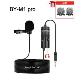 Boya By-m1 Pro / by-m1 Pro II 3.5mm Trrs kablet Lavalier revers mikrofon til smartphone pc kamera optagelse Youtube live streaming M1 PRO-FW01