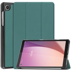 Custer læder taske til Lenovo Tab M8 4th Gen / TB-300fu Mørk grøn