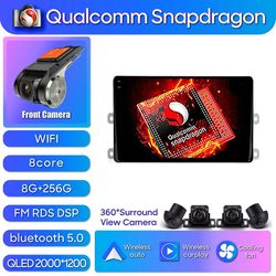 Scitoo Qualcomm Snapdragon bilradio multimedia videospiller for Toyota Highlander 4 Xu70 2019 - 2021 navigasjon Blue Tooth Android 4G 8-256-360-DVR-2K