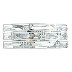 Dar Lighting Sevilla væg lys krystal poleret krom ramme, 2x E27