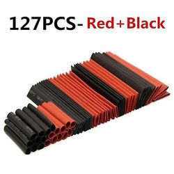 127 Pc'er varme krympe sleeving rør sortiment kit elektrisk forbindelse elektrisk wire wrap kabel vandtæt svind 2:1 Rød