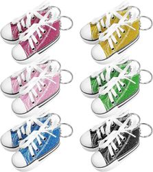 Wjiaer 12 kpl Kenkä Avaimenperä Mini Kengät Avaimenperä Avaimenperä Mini Kangas Kenkä Avaimenperät Kengät Avaimenperät, 12 väriä Kimalteleva