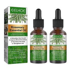 2kpl rosmariiniöljyä hiusten kasvuun, rosmariinin eteeristä öljyä hiusten kasvuun ja ihonhoitoon, parantaa hiustenlähtöä ja ravitsee