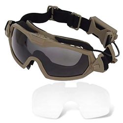 FMA Airsoft Regulator briller med vifte oppdatert versjon anti tåke taktiske briller Airsoft paintball sikkerhet øyevern briller Dark Earth