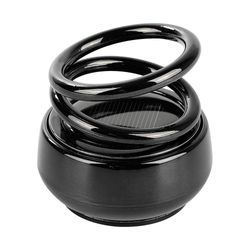 Aexzr bærbar miniatyr solenergi dual-ring suspendert roterende aromaterapi kjøretøy sete type Black