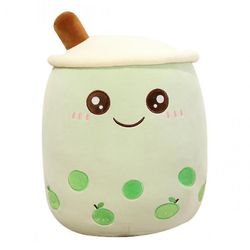 Mikasa Udstoppet Boba Plys Bubble Tea Plys Pillow, Hugging Cushion Plys Food æble1 24cm