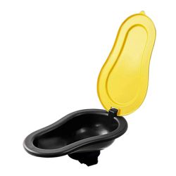 Yksinkertainen wc väliaikainen virtsa retkeilymatkapotat sakeuttavat muovityöntekijöitä virtsaampäri kannella aikuisille kestää keltaista Keltainen