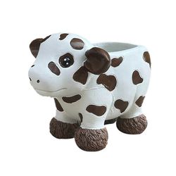 Plateau lehmän istutusruukku Plateau lehmän hartsi kukkaruukku Hauska istutuskoneen säilytysastiat Mehevä virtaus Kuten