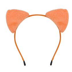 Leikkisyys Kissat Korvat Otsanauhat Halloween Meikki Hiusvanne Tyylikäs Päähine varten Halloween Cosplay ja Rento Näyttää oranssilta oranssi