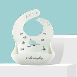 Baby feeding Bib Mjuk Silikon Vattentät Baby Habbar Tecknad Matning Haklappar Flicka Pojke Burp Tyger