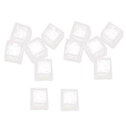 12 kpl vedenpitävä LED-jääkuutio vilkkuva hehku pimeässä valossa baariklubin juomiseen tarkoitettuihin juhliin Valkoinen