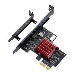 PCIE USB 3.1 GEN2 Type-E -laajennuskortti, 10Gbps PCI Express 3.0 1X - 20Pin etupaneelin tyypin C liitin /8 musta punainen