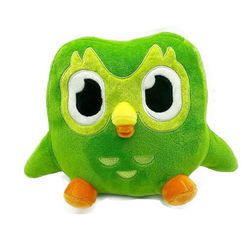 Ihana vihreä Duolingo Pöllö Pehmo Toy Duo Pöllö Sarjakuva Anime Pöllö Nukke Pehmeä pehmolelu Lasten syntymäpäivälahja S