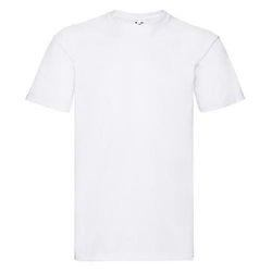 Fruit of the Loom Frugten af væven Herre Super Premium kortærmet Crew Neck T-Shirt Hvid L