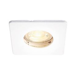 Saxby Lighting (Poole) Speculo LED Fire Rated 1 Lys Badeværelse Forsænket Downlight Matt White, Glas IP65