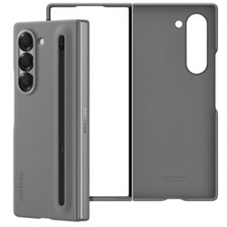 Samsung Galaxy Z Fold 6 -puhelimen kotelo, jossa on integroitu S Pen -kynä, harmaa