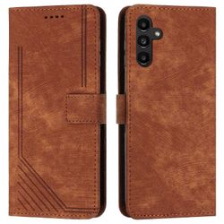 Samsung Galaxy M35 5G -kotelolle painetut linjat nahkainen puhelimen kansi kirjatyyli taitettava jalusta Monivärinen Style E