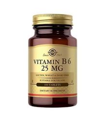 Solgar B6-vitamiini - 25 mg (100 tablettia)