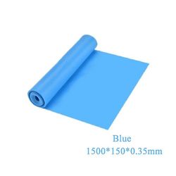 1500 mm X 150 mm X 0,35 mm yoga pilates strækmodstandsbånd Blå