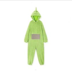 Hjem 4 farver Teletubbies Cosplay For Voksen Funny Tinky Winky Anime Dipsy Laa-laa Po Bløde lange ærmer Piece Pyjamas Costume123 M green