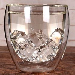 Ruili 4pcs vin kaffe teglas dobbelt walled 250ml