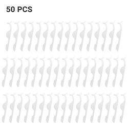 Besser 1/5/30/50x Fake Lash Pincet Klip Falsk øjenvipper Makeup Applikator Tool Hvid 50PCS