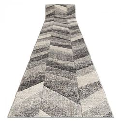 Dywany Łuszczów Runner FEEL 5673/16811 HERRINGBONE grå / antracit / fløde 100 cm 100x110 cm