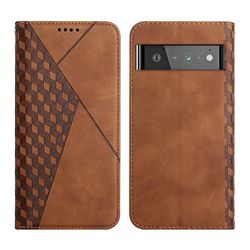 Foxdock Kompatibel med Google Pixel 6 Pro Case Premium Cover Magnetisk læder Folio Etui Coque - Brun