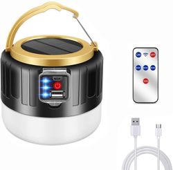 Bærbar Lantern Usb genopladelig LED Camping Light, Solar Lampe, 5200mah