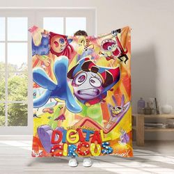 Snngv Den fantastiske Digital Circus Blanket Cartoon Trykt teppe 15 XL(150x200cm)