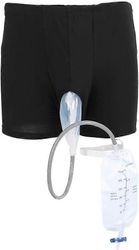 Virtsankeräyspussi, uudelleenkäytettävä silikoni urospuolinen virtsasuppilo pissapidike, puettava virtsapussi inkontinenc