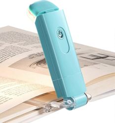 SBSG-kirjan lukuvalo, ladattava kirjavalo lukemiseen yöllä, pidike LED-kirjaan lapsille, kirjatoukat, sinisen valon esto, 4 kirkkauden säätö Sininen