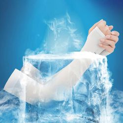 UV aurinko käsivarsi hihat nainen miehet pyöräily sormettomat käsineet viileä muff kesä jääsilkki joustava käsivarsisuoja ajo auringonpolttama hiha...