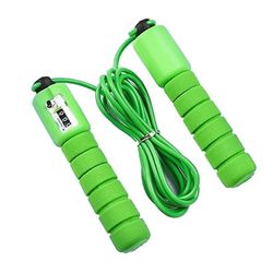 Sjippetov med elektronisk tæller justerbar hurtig hastighed tælle sjippetov springe fitness gear gym derhjemme gym udstyr Grøn