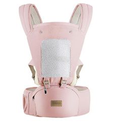 Alle bære positioner Baby Carrier lyserød