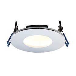 Saxby Lighting (Poole) Orbitalplus Fire Rated Integreret LED 1 Lys Badeværelse Forsænket Lys Chrome Plate IP65