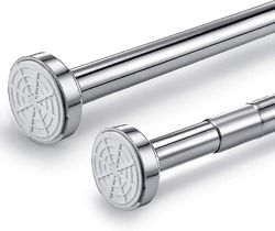 Ruostumattomasta teräksestä valmistettu teleskooppitanko 40 cm-60 cm jatkettava, suihkuverhotanko ilman porausta, kiristystanko säädettävissä käänt...