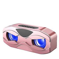 Coosilo Udendørs bærbar trådløs Bluetooth-højttaler, to højttalere, subwoofer, lcd-skærm steg guld
