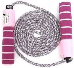 Hyppynaru lapsille, hyppynaru laskureilla ja mukavilla kahvoilla, nopeusnaru hyppynaru kuntoharjoitteluun ja nyrkkeilyyn, violetti