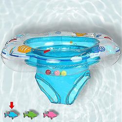Mikasa Baby Svømning Ring flydende med sikkerhed Seat Double Airbag Swimming Ring blå