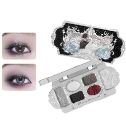 Uusi Swan Series 6 väri luomiväripaletti, herkkä matta hehku hohtava vedenpitävä, 6 väri Super Pigme 2025 Musta 1 PCS