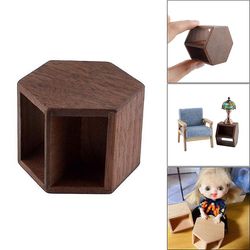 1/12 Dukkehus Miniature Legetøj Mini Valnøddetræ Endebord til Dukkehus Indretning