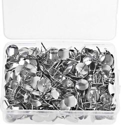 Ny, egnet 500 stykker Thumb Tacks, Silver Thumbtacks, Thumbtacks For The Office, For Hanging Up Memos og Pictu