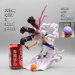 Cloud Xiang One Piece Luffy Gear 5 Anime Action Figur Sol Gud Nika Luffy Figur Anime Pvc Statue Model Bil Ornament Samlerobjekt Dukke Legetøj 30cm ...