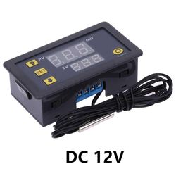 W3230 mini digital temperatur controller 12v 24v 220v termostat regulator opvarmning kølestyring termoregulerer med sensor Dc 12v