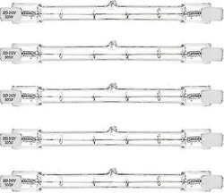 5kpl 500w R7s lineaarinen halogeenivalonheitin J118 500w kaksipäinen turvavalo polttimo 118mm pituus