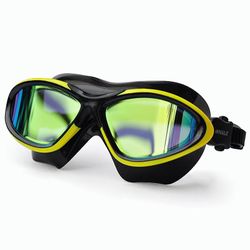 Whale Professional Kvalitet Anti-tåge Linse Vandtæt Swimming Beskyttelsesbriller Briller Mirror Coating Mænd Kvinder Swimmingpool Briller Gul
