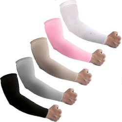 Upf50 + aurinko UV-suoja jäähdytyshihat, 5 paria puristusholkki käsivarren tatuointisuojaan fg2025031702263 Musta Valkoinen Harmaa Beige Vaaleanpun...